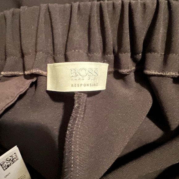 BOSS Black Straight Leg Work Pants - Picture 4 of 4